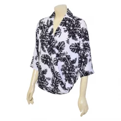 เสื้อเชิ้ตปกซาฟารี แขนสามส่วน Petal Twists - Image 2
