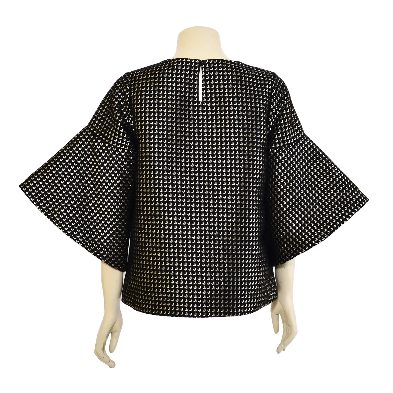 เสื้อสตรีคอกลมแบบสวม แขนกระดิ่งยาว 4 ส่วน - Image 2