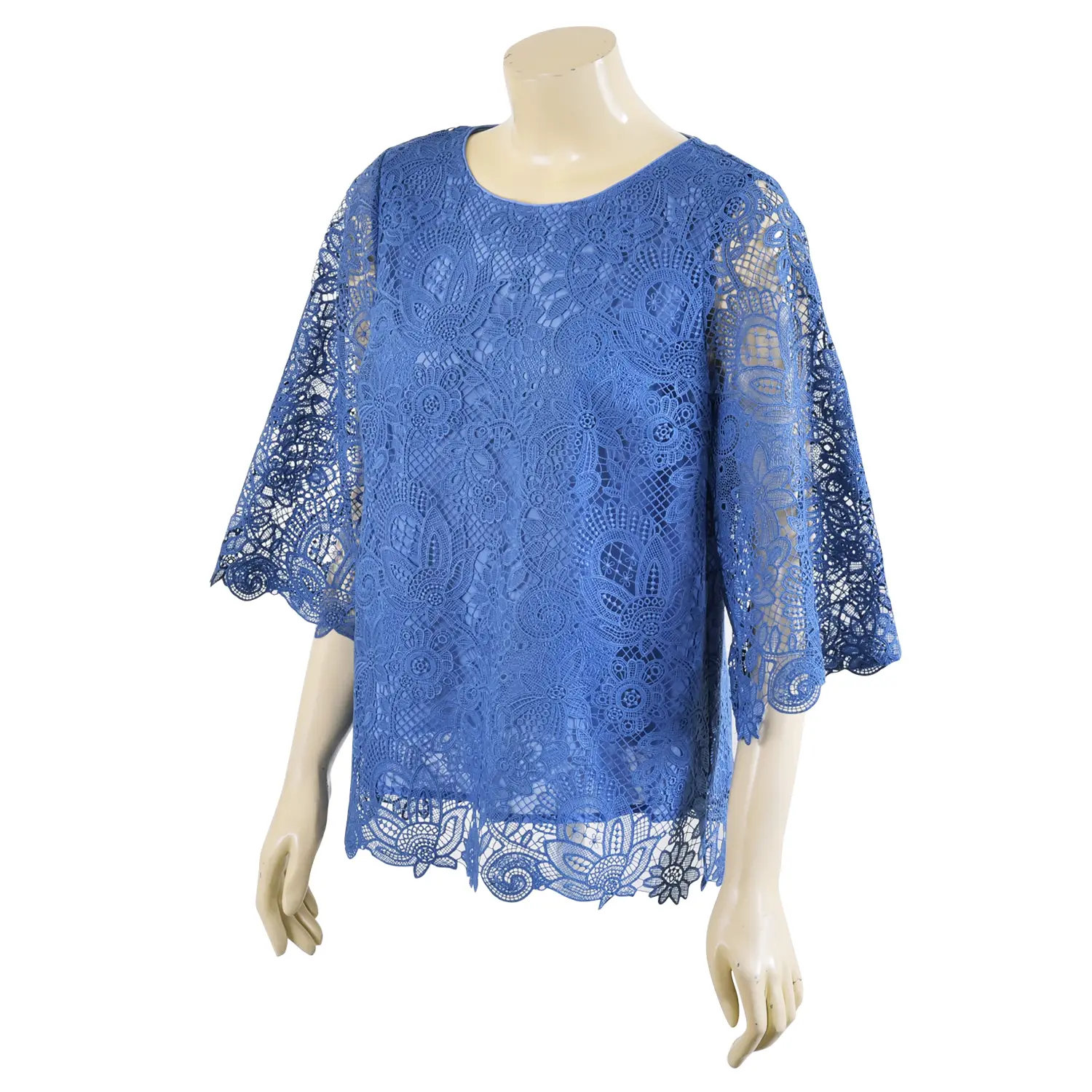 เสื้อคอปาดแขน 4 ส่วน ตัดต่อแขนกระดิ่งผ้าลูกไม้Itokin Boutique - Image 3