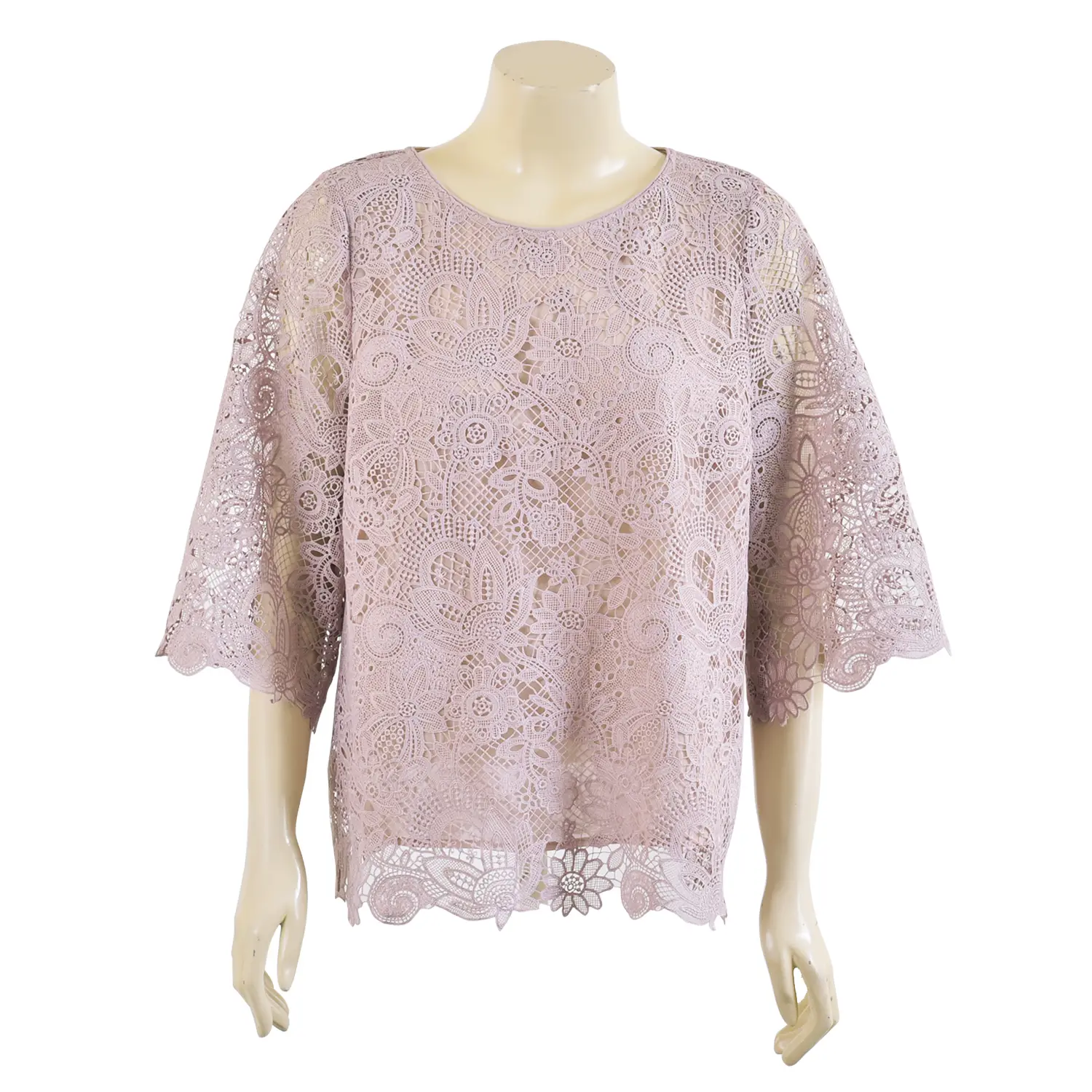 เสื้อคอปาดแขน 4 ส่วน ตัดต่อแขนกระดิ่งผ้าลูกไม้Itokin Boutique - Image 5