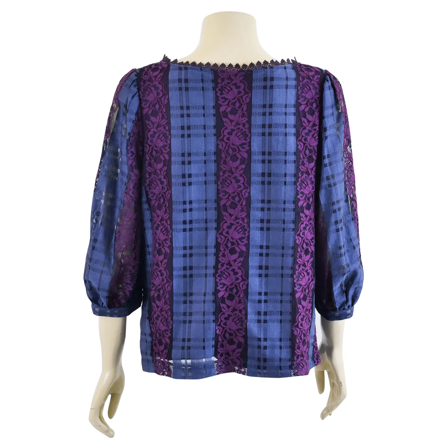 เสื้อผ้าลูกไม้ทอลายพิเศษ คอปาด แขนตุ๊กตายาว 4 ส่วน - Image 3