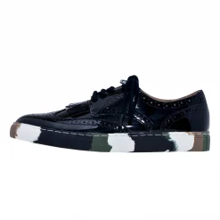 รองเท้าสนีกเกอร์ หนังวัว ดีไซน์ wing-tip ตกแต่งพื้นรองเท้าลายพราง - Image 6