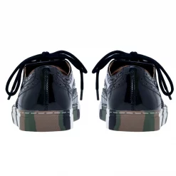 รองเท้าสนีกเกอร์ หนังวัว ดีไซน์ wing-tip ตกแต่งพื้นรองเท้าลายพราง - Image 5