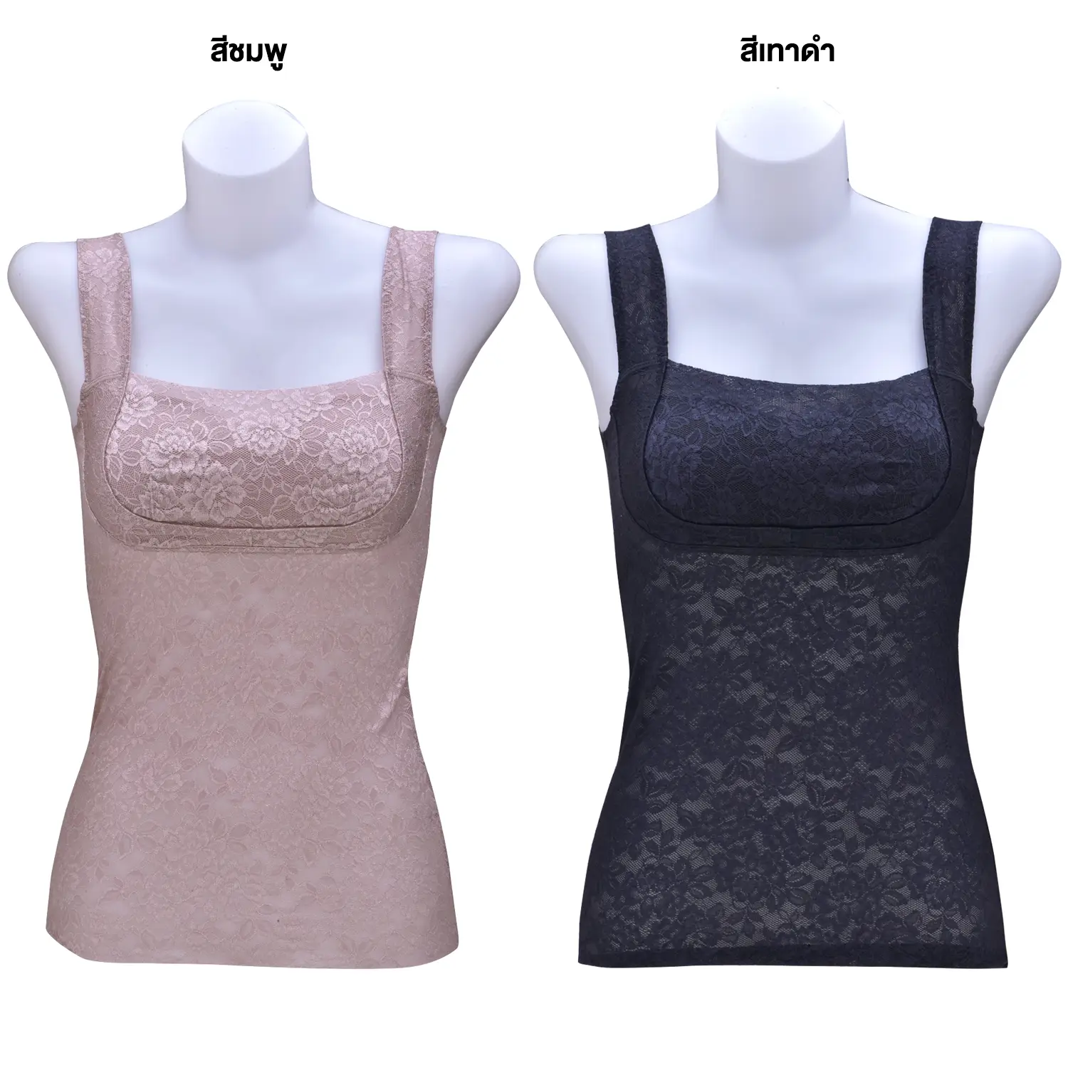 เซตเสื้อชั้นในแบบเต็มตัว ผ้าลูกไม้ลายกุหลาบ (จำนวน 2 ตัว) - Image 2