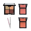 เซตพีเอนดี บีเอสซี อายแชโดว์ พาเลท 4 สี, บลัชออน สีเอฟ6,  บลัชออน สีพี1  และดินสอเขียนคิ้ว