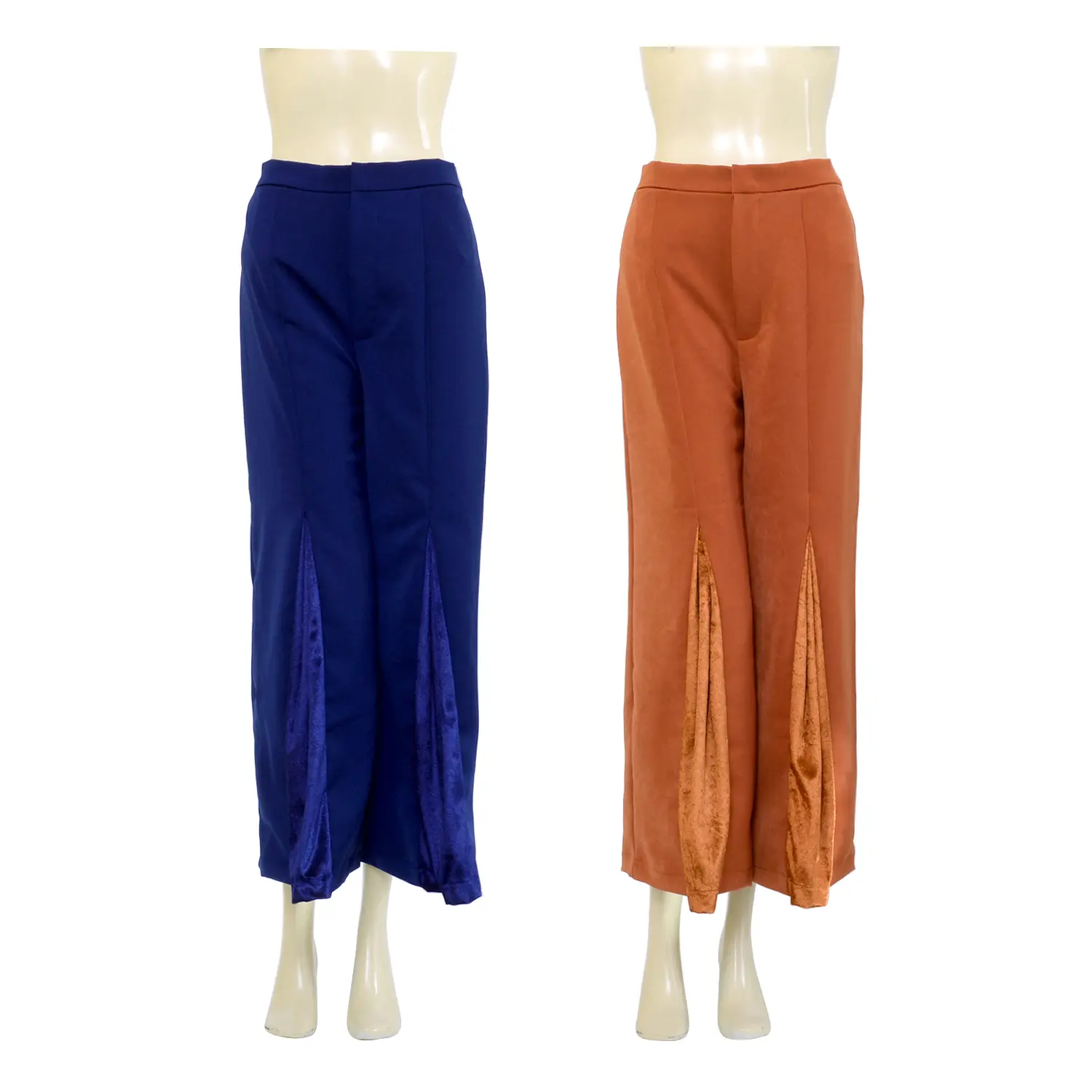 กางเกงขายาวทรงขาบาน ทวิสต์หน้าขอบเอวยางยืด ด้านหลัง รุ่น Lamphong Pants