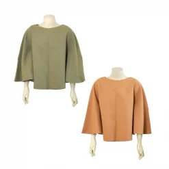 เสื้อสตรีคอปาด แบบสวม  แขน 5 ส่วนเย็บติดลำตัว ผ้าแบบเฉลียง