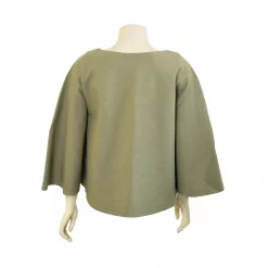 เสื้อสตรีคอปาด แบบสวม  แขน 5 ส่วนเย็บติดลำตัว ผ้าแบบเฉลียง - Image 3