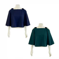 เสื้อสตรีเปิดไหล่ แขน 3 ส่วนทรงกระดิ่ง