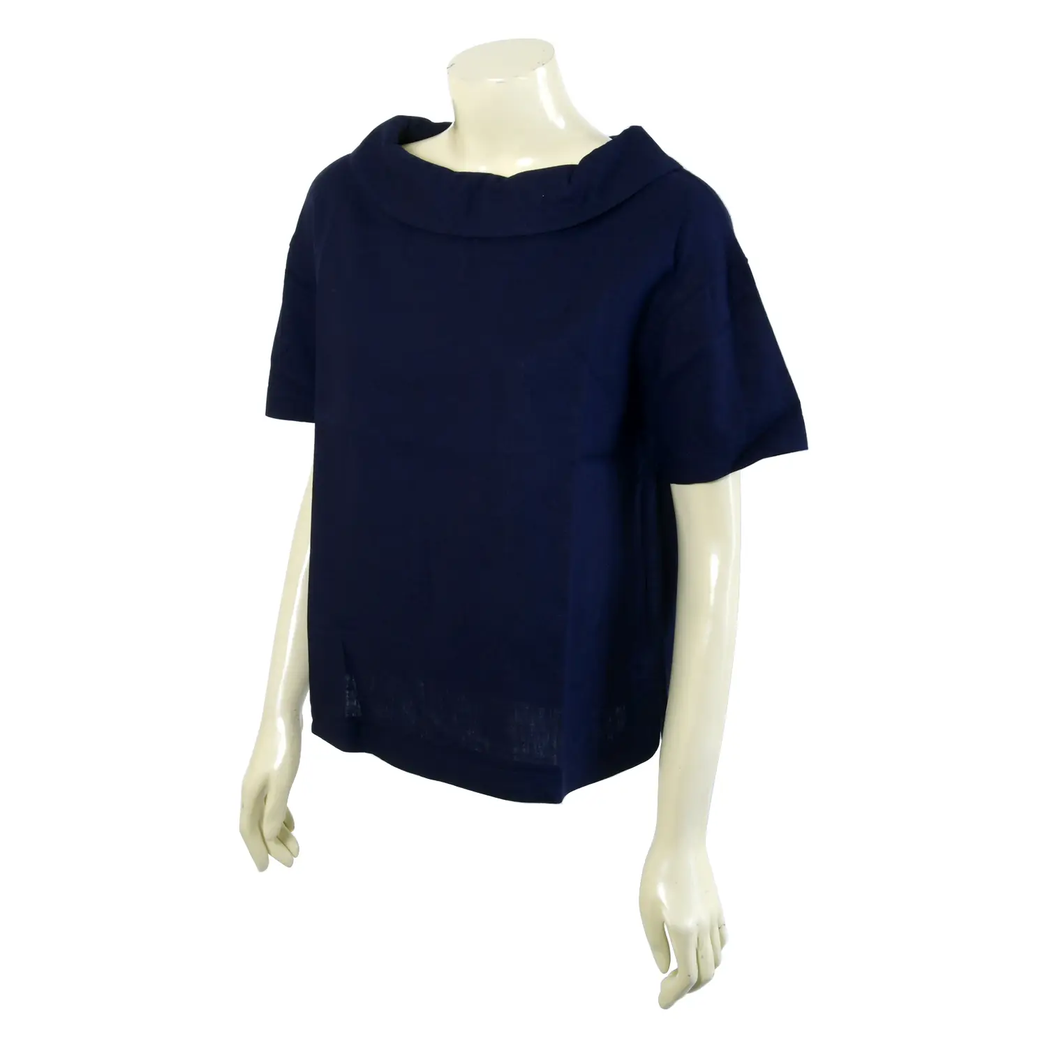 เสื้อสตรีแขนสั้น คอปกสไตล์ Roll Collar - Image 3