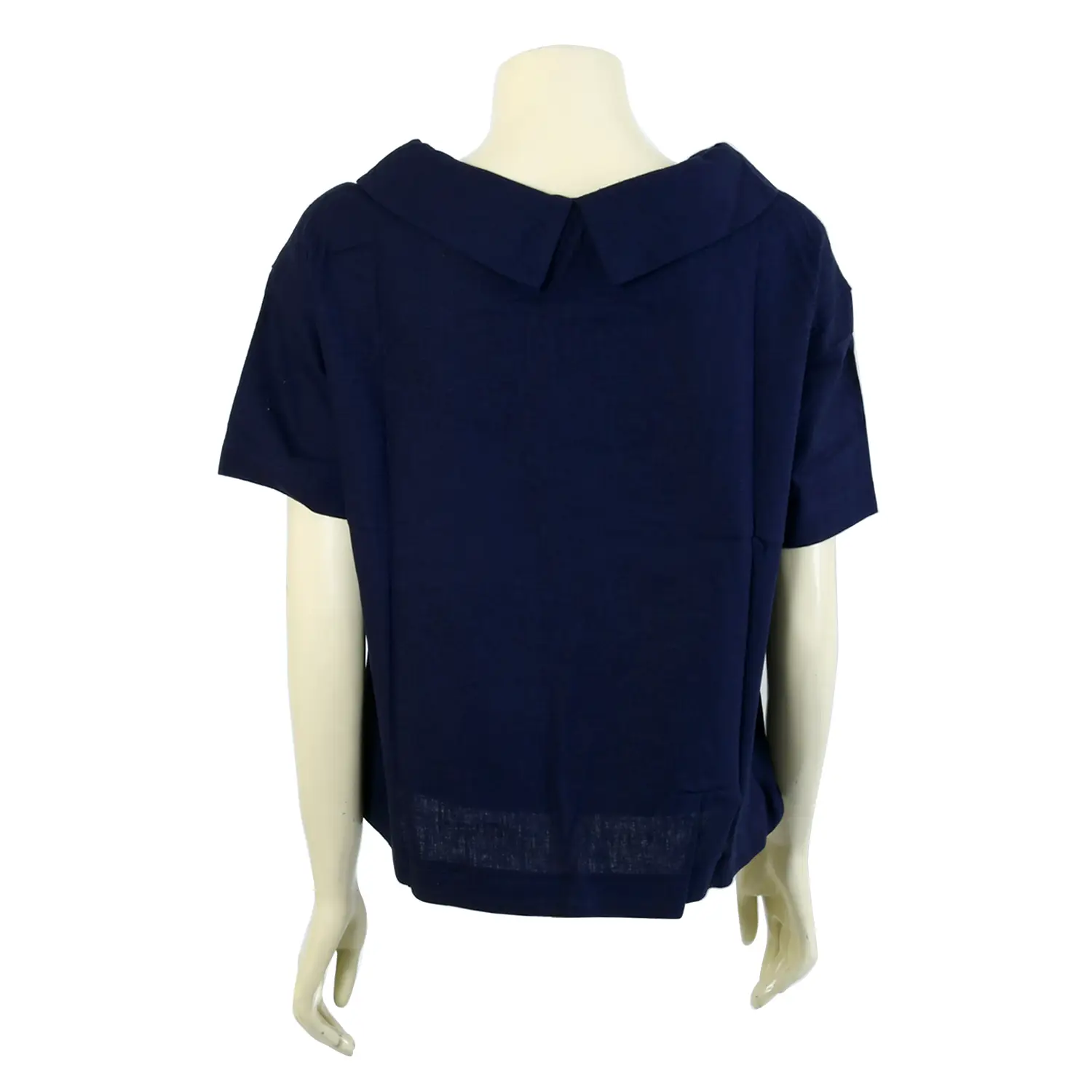 เสื้อสตรีแขนสั้น คอปกสไตล์ Roll Collar - Image 2