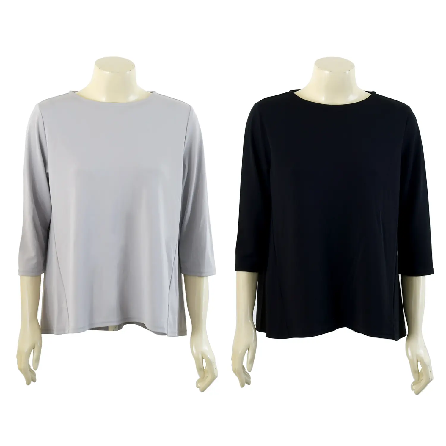 เสื้อสตรีคอกลมแบบสวม แขน 5 ส่วน เนื้อผ้า Cool Sensor
