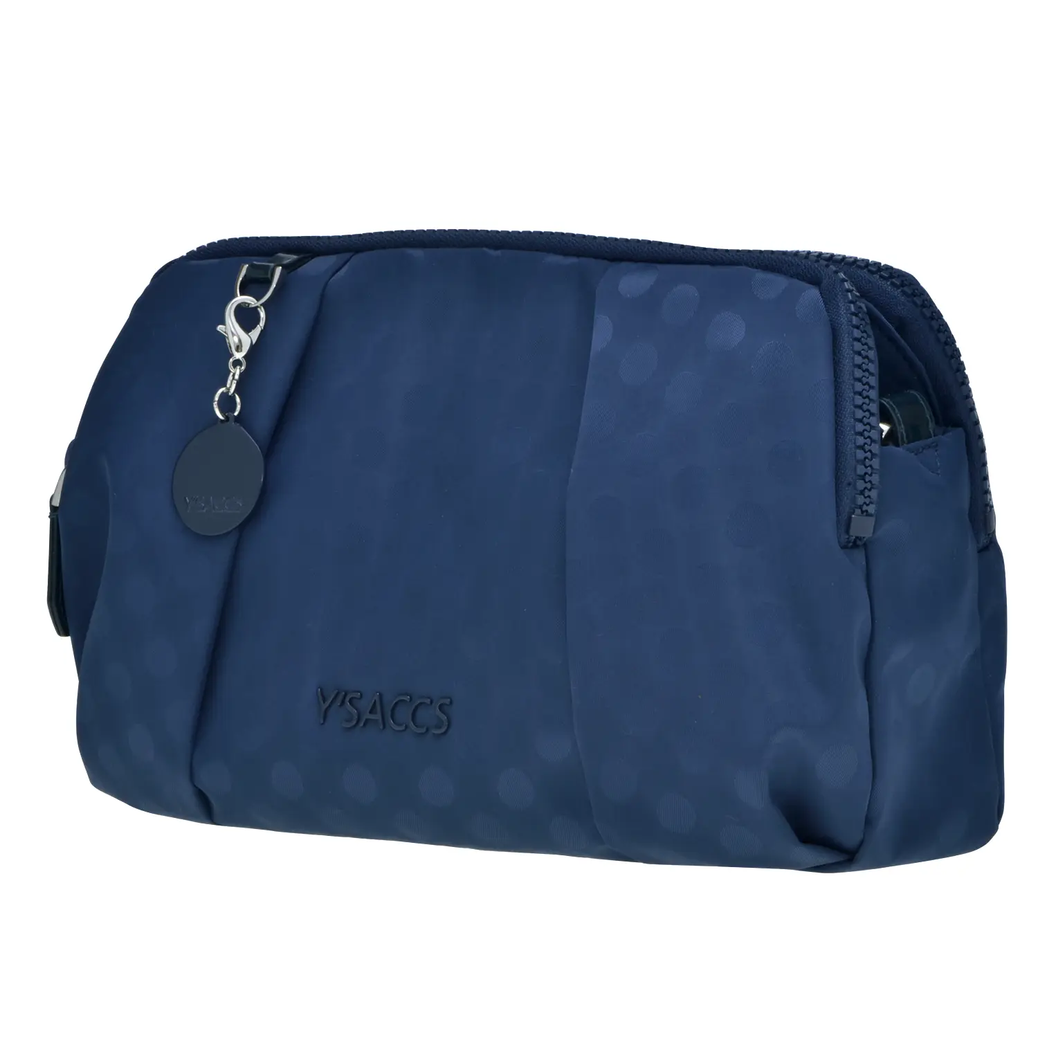 กระเป๋าสะพายทรง Pochette ผ้าแจ็คการ์ดทอลายจุด - Image 4