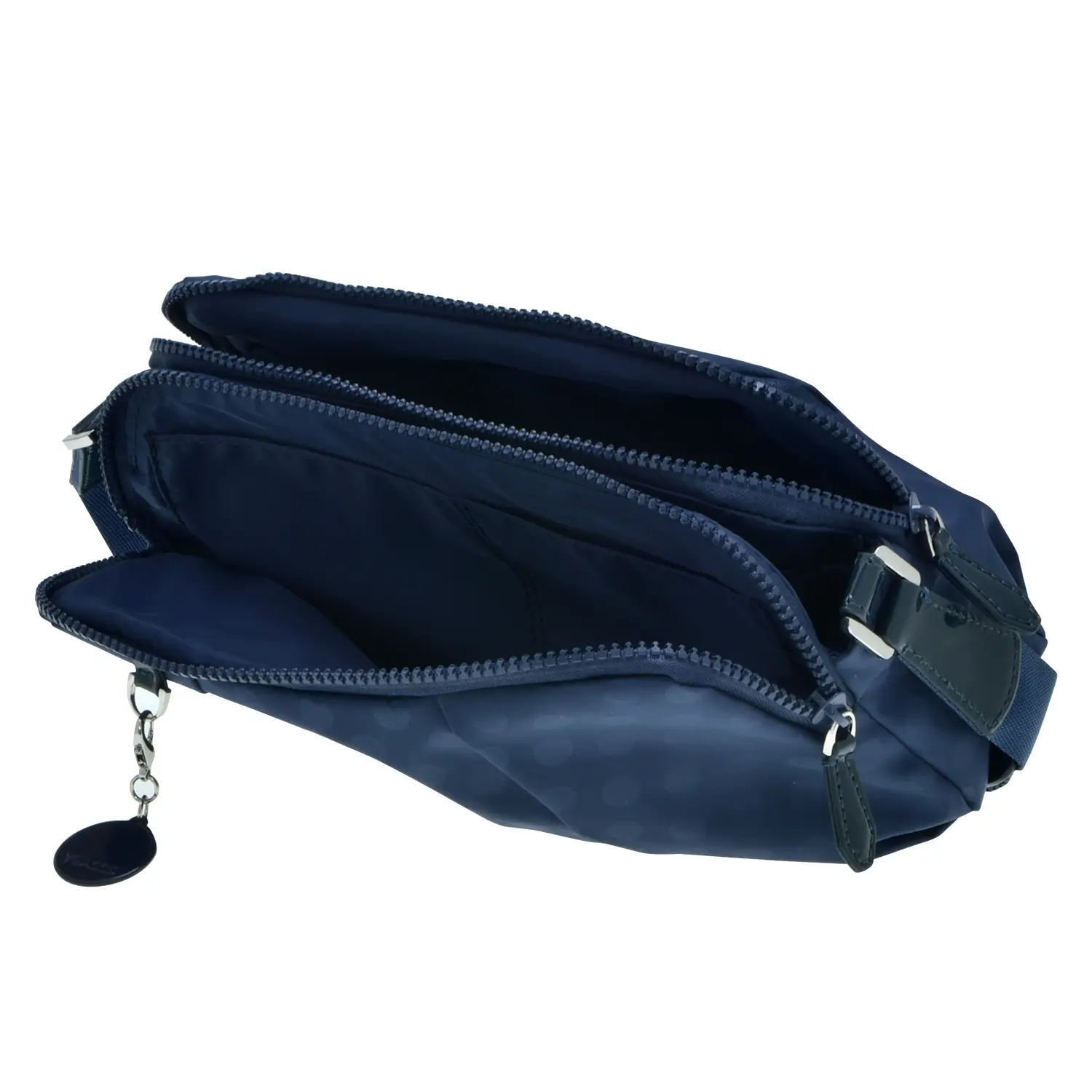 กระเป๋าสะพายทรง Pochette ผ้าแจ็คการ์ดทอลายจุด - Image 8