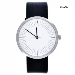 นาฬิกาข้อมือหน้าปัดทรงกลม สายหนังวัวสีดำ รุ่น Timeless - Image 2