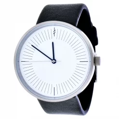 นาฬิกาข้อมือหน้าปัดทรงกลม สายหนังวัวสีดำ รุ่น Timeless - Image 5