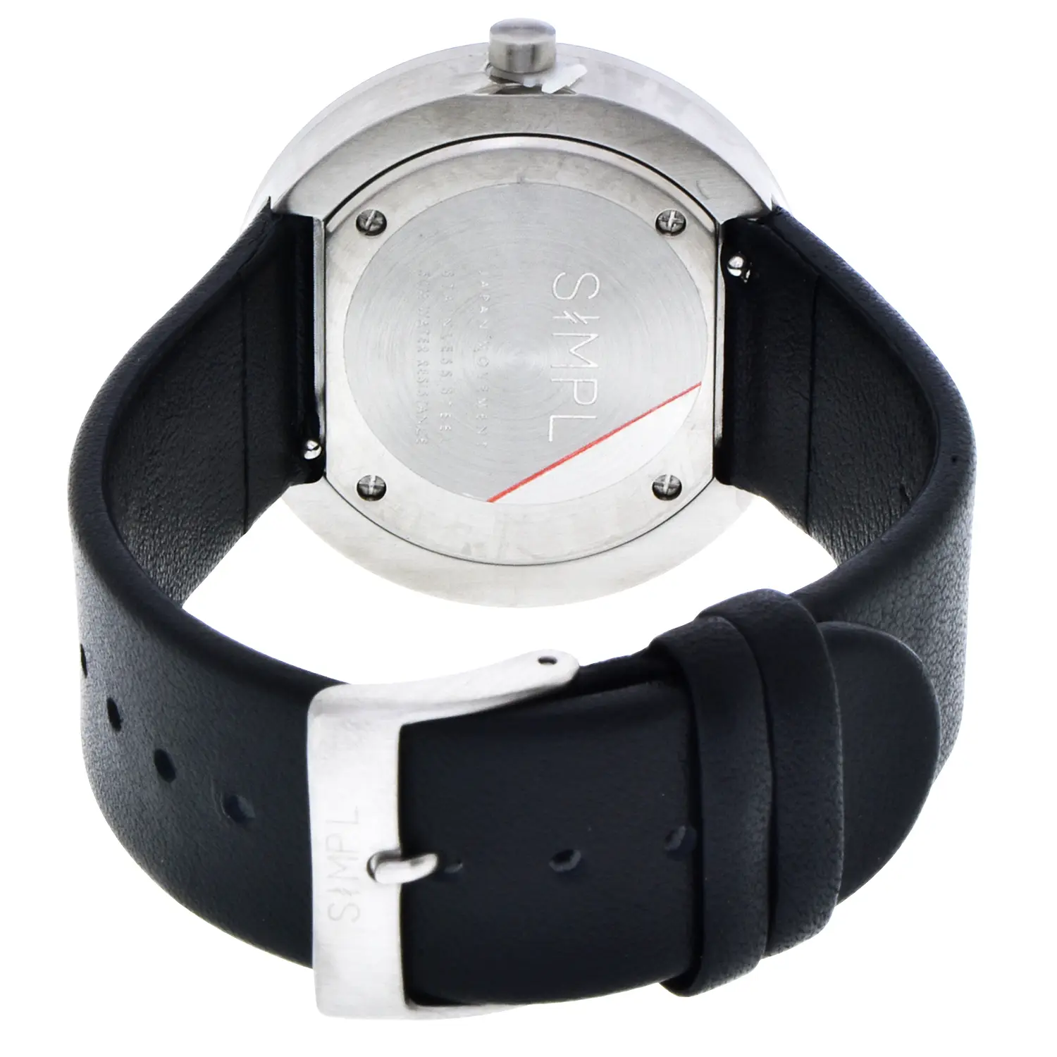 นาฬิกาข้อมือหน้าปัดทรงกลม สายหนังวัวสีดำ รุ่น Timeless - Image 6