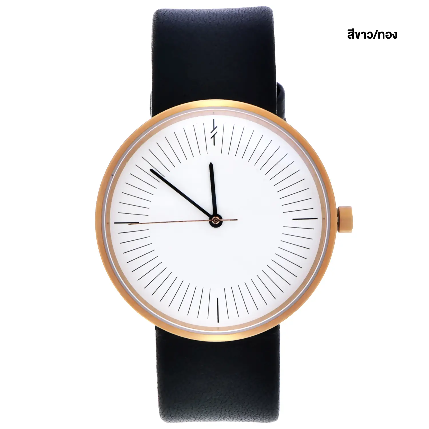 นาฬิกาข้อมือหน้าปัดทรงกลม สายหนังวัวสีดำ รุ่น Timeless - Image 3