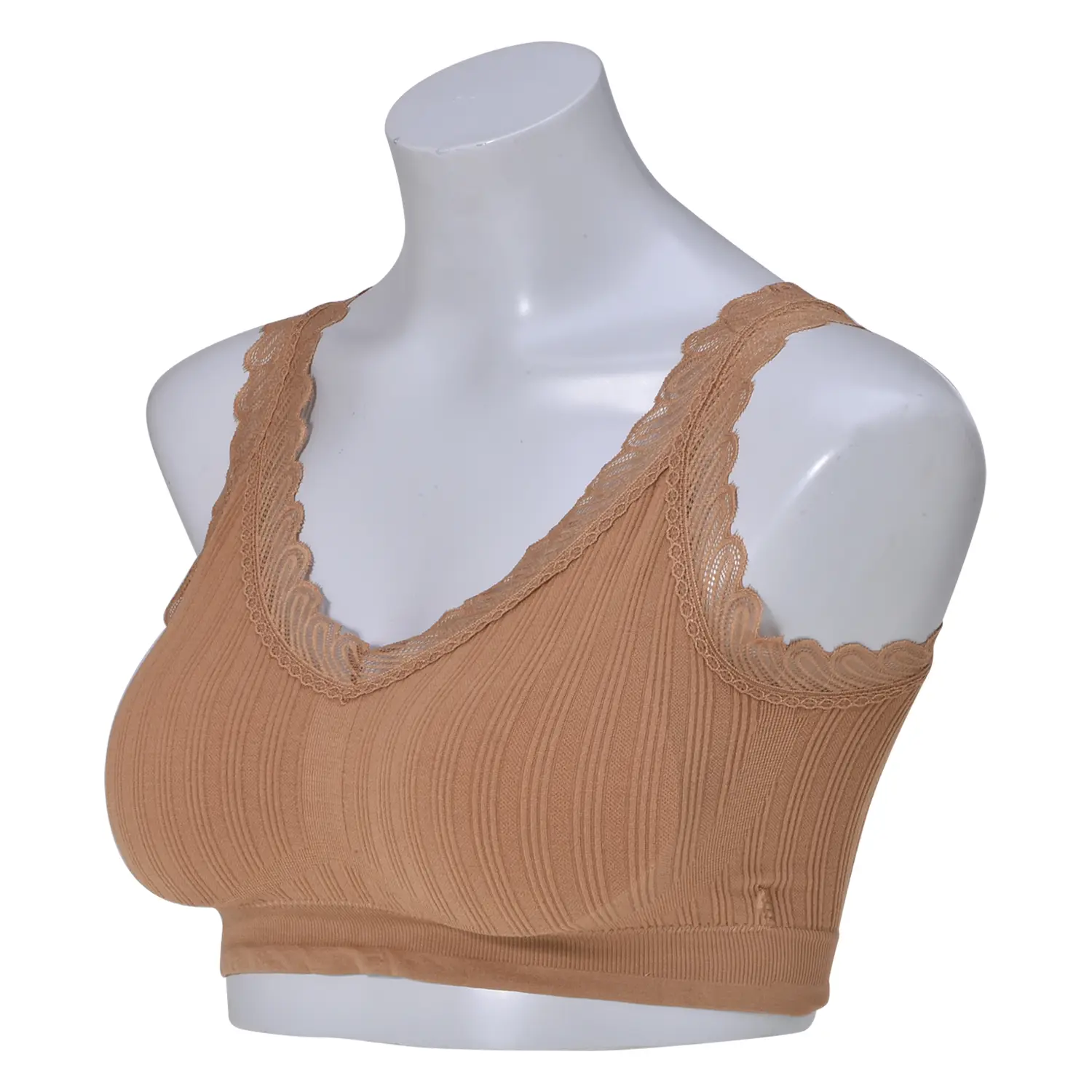 เซตวูลล์ฟอกซ์ รุ่น Good Lace Bra บราแบบ สวมแต่งระบายลูกไม้ ไร้โครง ไร้ตะขอ จำนวน 5 ตัว (คละสี สงวนสิทธิ์ ในการเลือก) - Image 9