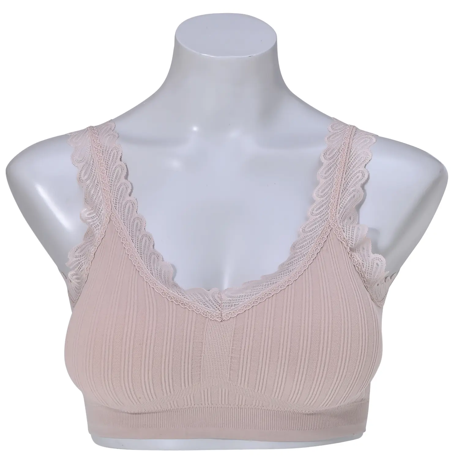 เซตวูลล์ฟอกซ์ รุ่น Good Lace Bra บราแบบ สวมแต่งระบายลูกไม้ ไร้โครง ไร้ตะขอ จำนวน 5 ตัว (คละสี สงวนสิทธิ์ ในการเลือก) - Image 5