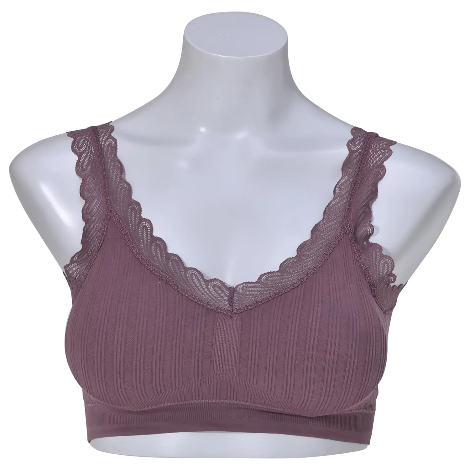 เซตวูลล์ฟอกซ์ รุ่น Good Lace Bra บราแบบ สวมแต่งระบายลูกไม้ ไร้โครง ไร้ตะขอ จำนวน 5 ตัว (คละสี สงวนสิทธิ์ ในการเลือก) - Image 4