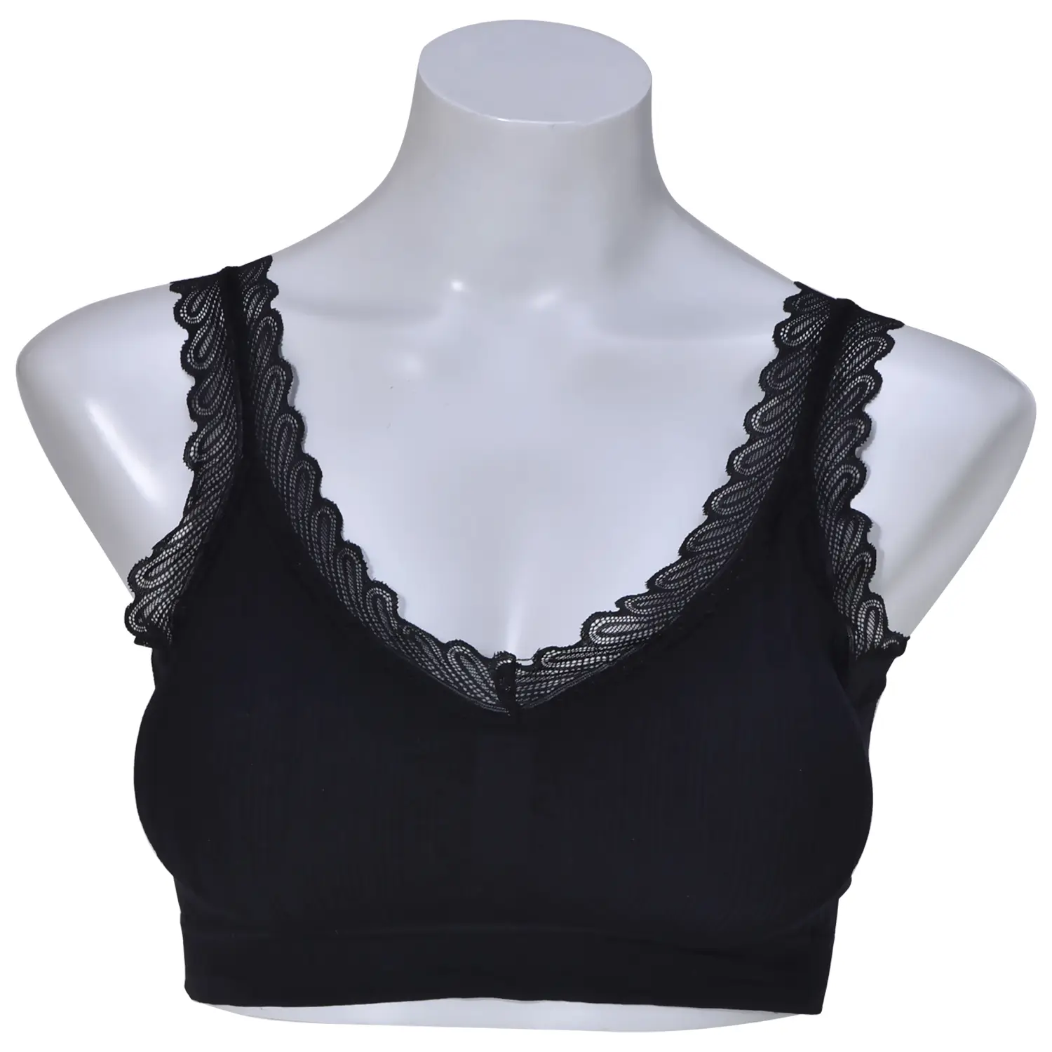 เซตวูลล์ฟอกซ์ รุ่น Good Lace Bra บราแบบ สวมแต่งระบายลูกไม้ ไร้โครง ไร้ตะขอ จำนวน 5 ตัว (คละสี สงวนสิทธิ์ ในการเลือก) - Image 2