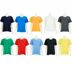 เซตเสื้อยืดคอกลม สีพื้น GETAWAY แขนสั้นทรงกระบอก (จำนวน 5 ตัว) - Image 2