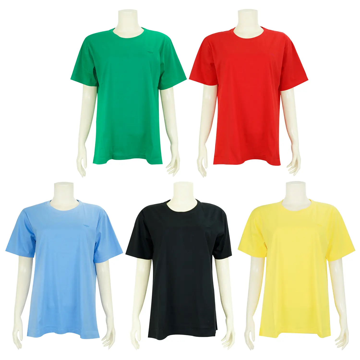 เซตเสื้อยืดคอกลม สีพื้น GETAWAY แขนสั้นทรงกระบอก (จำนวน 5 ตัว) - Image 3