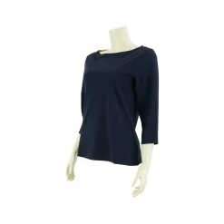 เซตเสื้อสตรีคอปาด ผ้าสีพื้น แขนยาว 5 ส่วน และ ผ้าคลุมไหล่สีเทา - Image 5