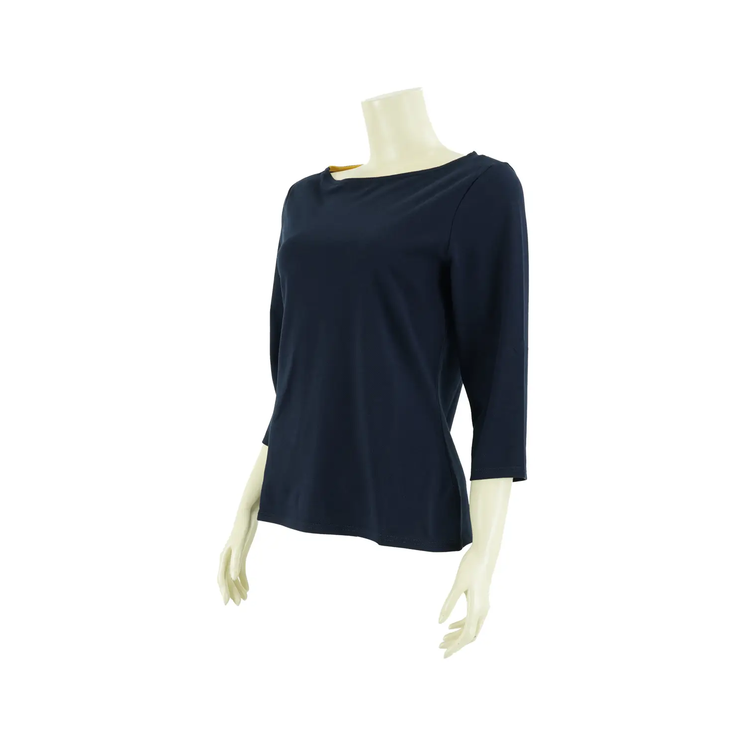 เซตเสื้อสตรีคอปาด ผ้าสีพื้น แขนยาว 5 ส่วน และ ผ้าคลุมไหล่สีเทา - Image 5
