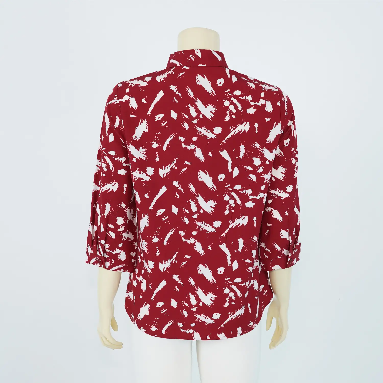 เสื้อเชิ้ต แขนกระบอก ลายดอกไม้ - Image 3