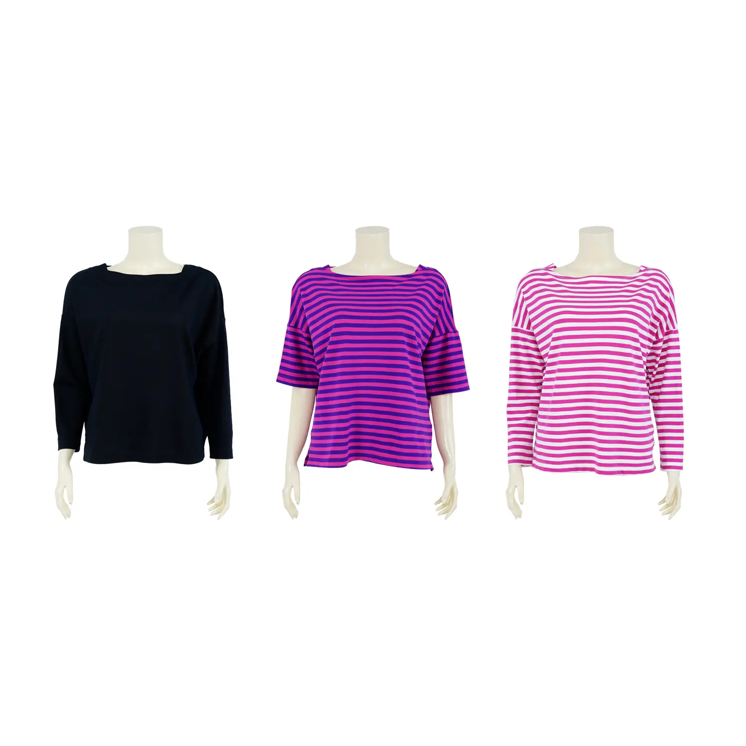 เซตเสื้อคอปาด แขนกระบอก จำนวน 3 ตัว (สงวนสิทธิ์ในการเลือก)