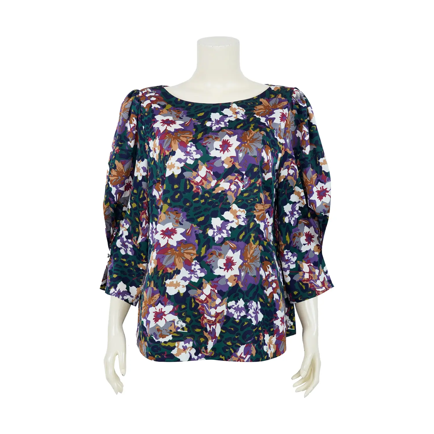 เซตเสื้อคอปาด แขนพอง ดีไซน์อัดพลีท จับจีบปลายแขน - Image 5