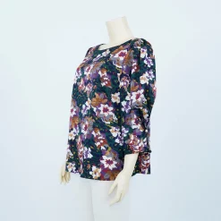 เซตเสื้อคอปาด แขนพอง ดีไซน์อัดพลีท จับจีบปลายแขน - Image 7