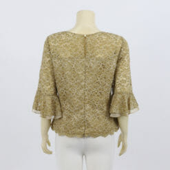 เสื้อคอกลม แขนกระบอก ปลายแขนระบาย ผ้าลูกไม้วาเลนเซีย - Image 2