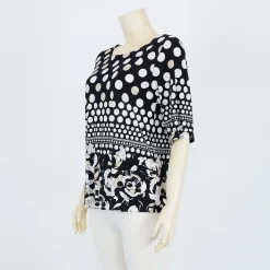 เสื้อคอปาด แขนกระบอกยาว 3 ส่วน ลายโพลกา ดอท - Image 2