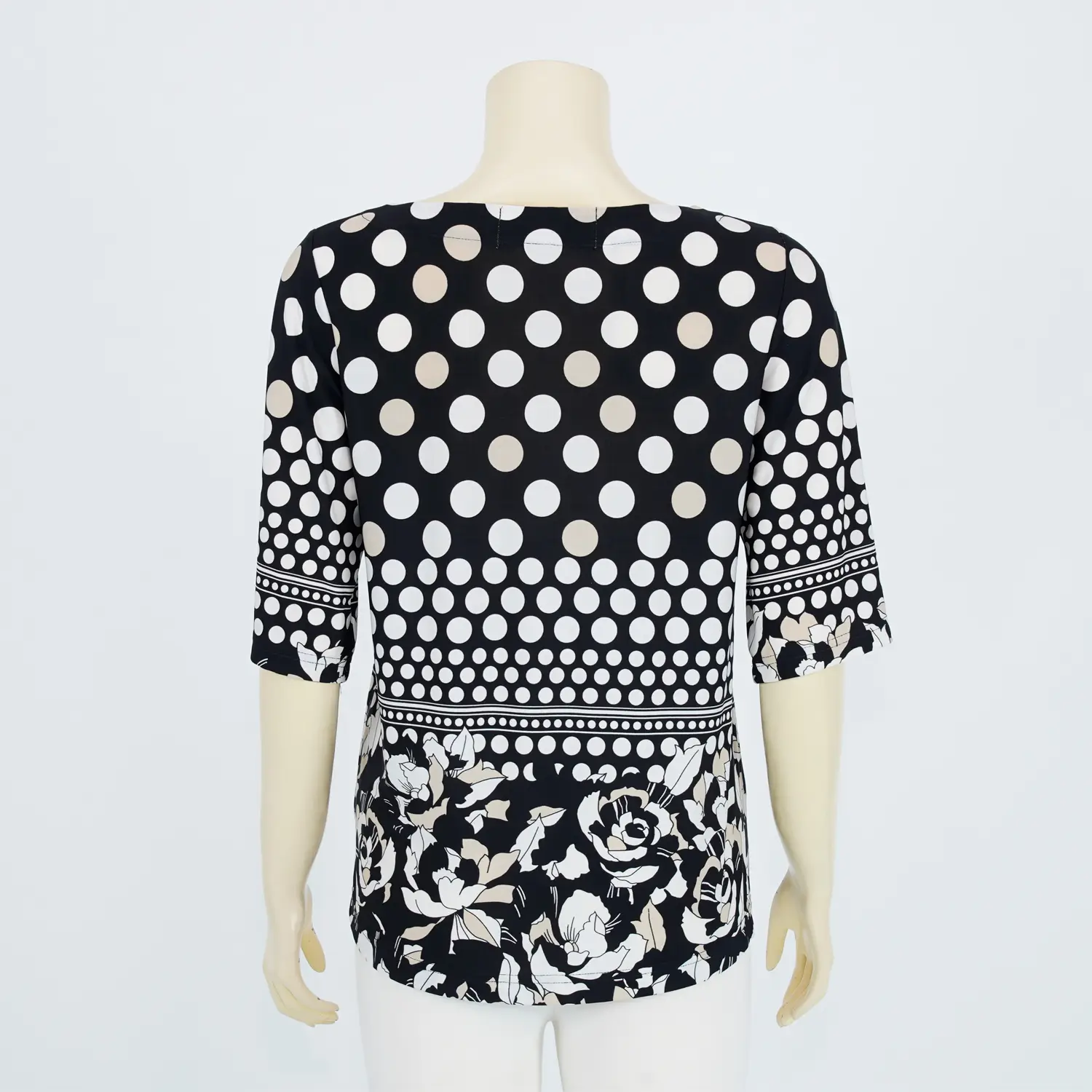 เสื้อคอปาด แขนกระบอกยาว 3 ส่วน ลายโพลกา ดอท - Image 3