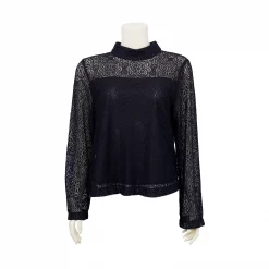 เสื้อคอตั้ง แขนยาว ผ้าลูกไม้