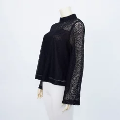 เสื้อคอตั้ง แขนยาว ผ้าลูกไม้ - Image 3