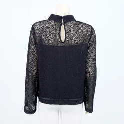 เสื้อคอตั้ง แขนยาว ผ้าลูกไม้ - Image 2