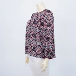เสื้อคอกลม แขนพอง ยาว 5 ส่วน ผ้าซาติน - Image 2