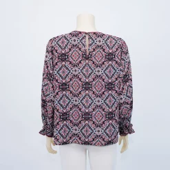 เสื้อคอกลม แขนพอง ยาว 5 ส่วน ผ้าซาติน - Image 3