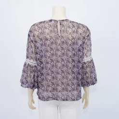 เสื้อคอกลม แขนพอง ยาว 4 ส่วน ลายเพสลีย์ - Image 2