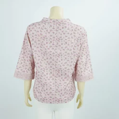 เสื้อคอตั้ง แขนกระบอก ลายดอกไม้ แทรกด้ายเมแทลลิกส์ - Image 2