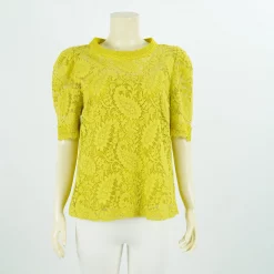 เสื้อสตรีคอตั้ง  แขนกระบอก ทอลายดอกไม้  ผสมลายดอกเพสลีย์ - Image 2