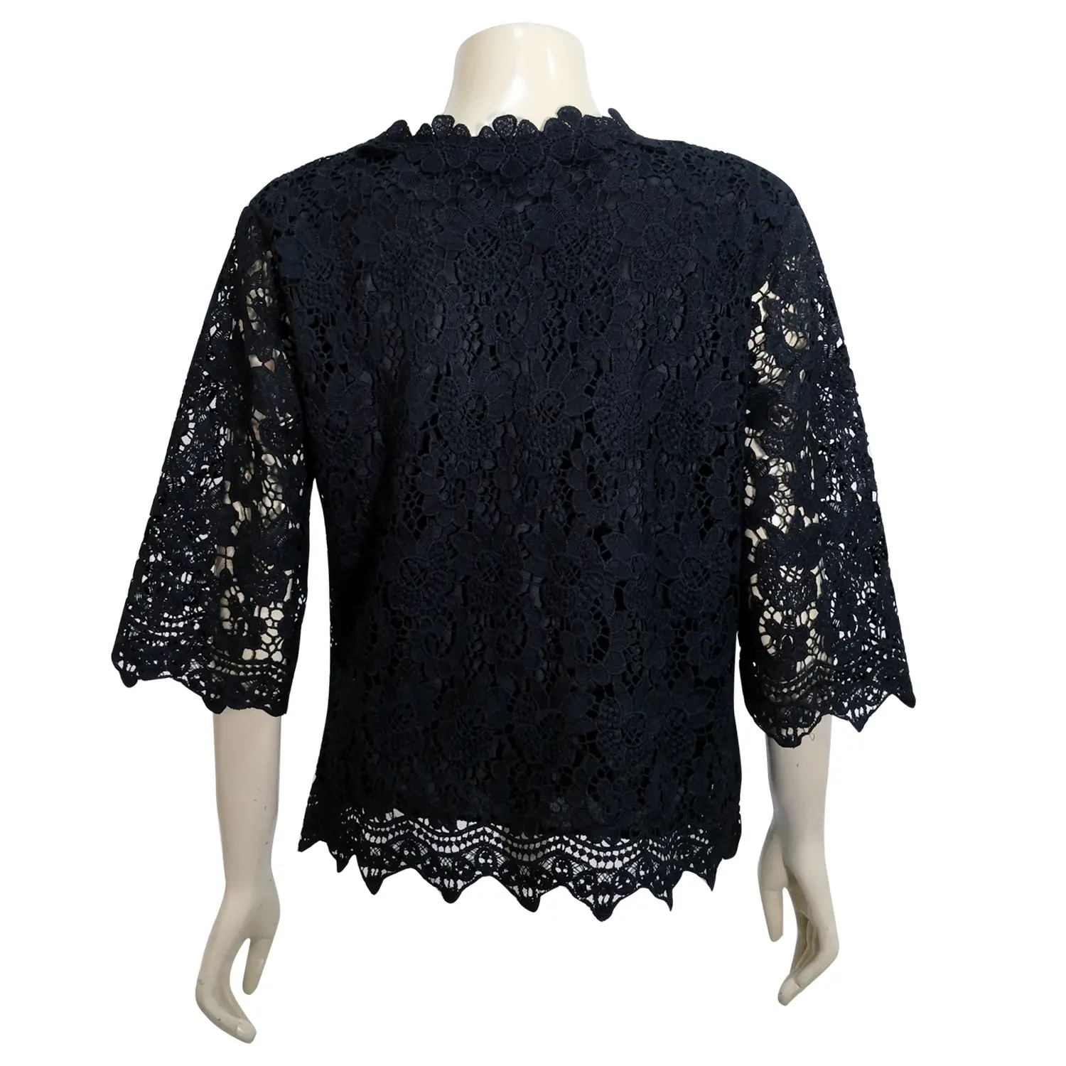 เซตเสื้อผ้าลูกไม้ ดีไซน์ กระดุมหน้า แขนยาว 4 ส่วน - Image 4