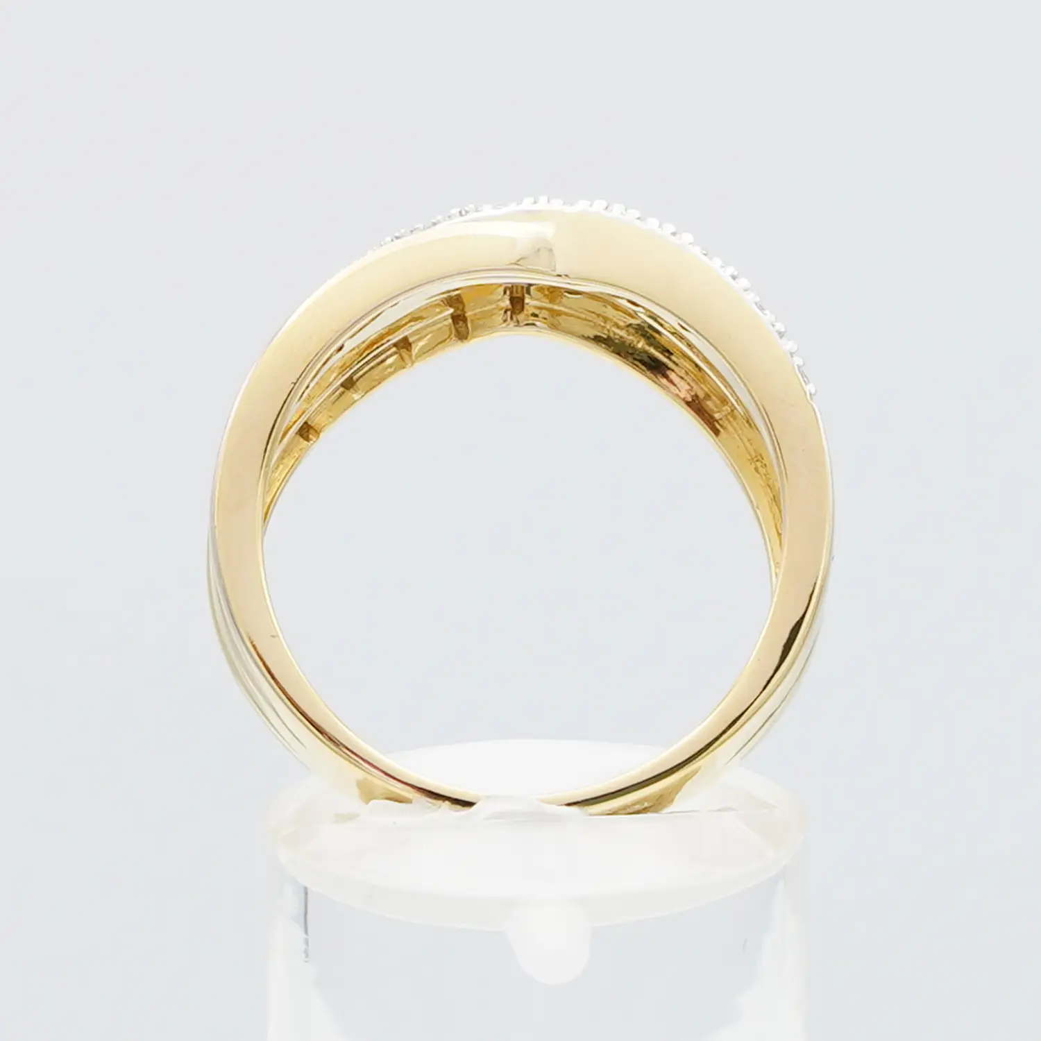 แหวนเงิน925 ชุบทอง14K ประดับเพชรสีขาว - Image 4