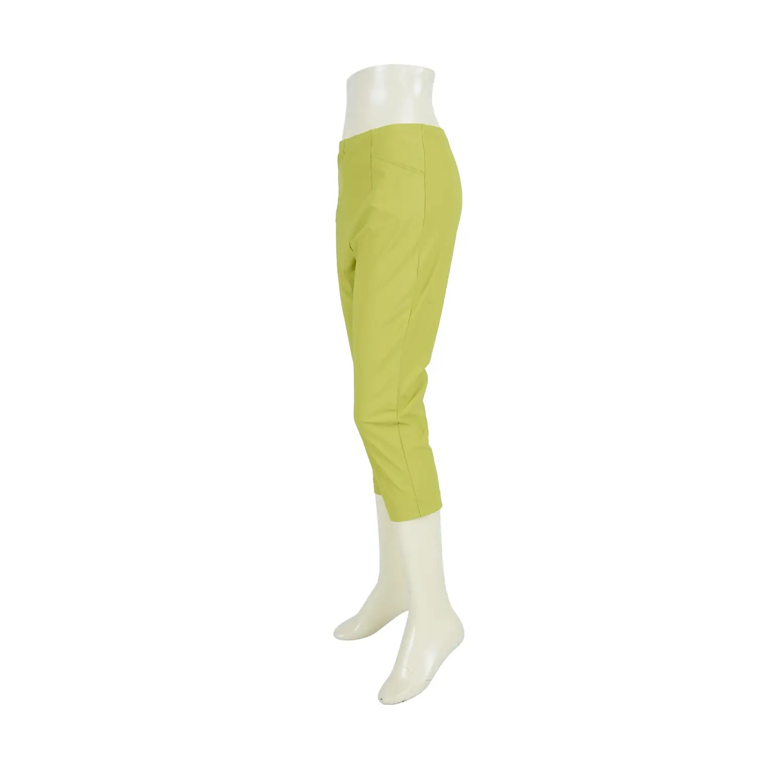 กางเกงทรงสลิม ขาครอป ผ้าเวฟรอนสีพื้น - Image 5