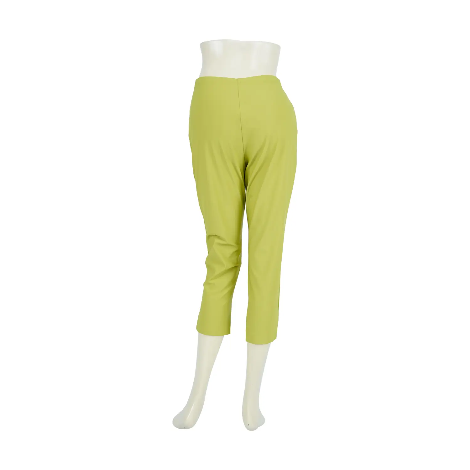 กางเกงทรงสลิม ขาครอป ผ้าเวฟรอนสีพื้น - Image 6