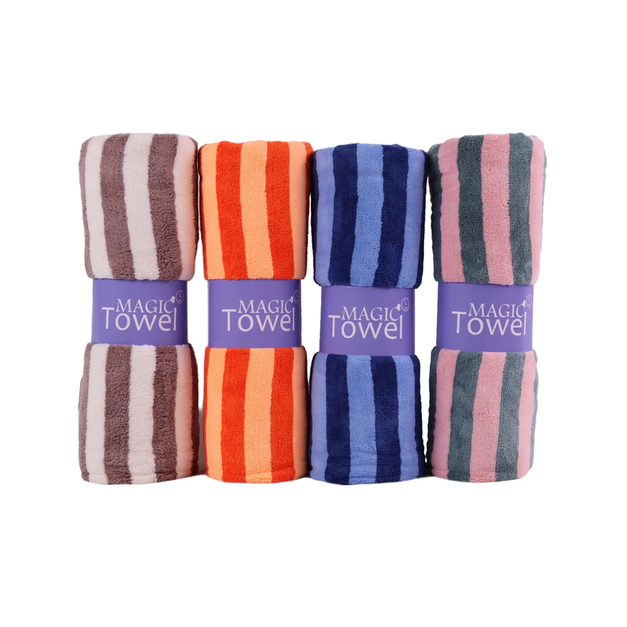 เซตผ้าขนหนู Magic Towel รุ่น คอรัลฟรีซ ไซซ์ L 4 ผืน - Image 2